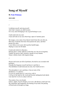 Song of Myself Whitman