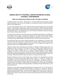 nissan and city football group establish global football partnership