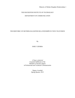 Rhetoric of Mother-Daughter Relationships 1