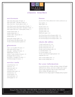 classic touches - Classic Catering