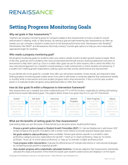 Setting Progress Monitoring Goals