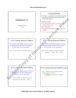 3.5 Limiting Reactant Problems