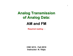 Analog Modulation (AM, FM)