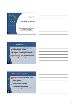 Accounting for retailing