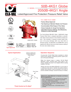 50B-4KG1 and 2050B-4KG1 Engineering Data Sheet - Cla-Val