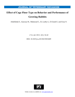 Effect of Cage Floor Type on Behavior and