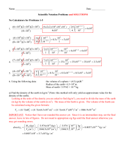 Scientific Notation problems involving multiplication and division