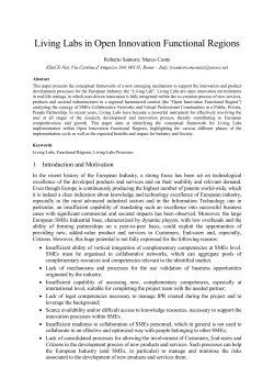 Living Labs in Open Innovation Functional Regions