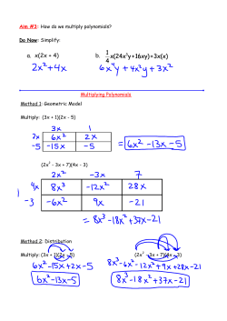 a. x(2x + 4) b. - Manhasset Public Schools