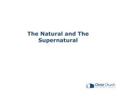 The Natural and The Supernatural