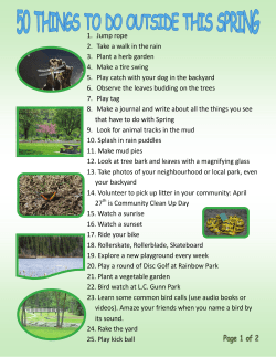 50 things to do in the spring