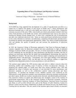 Expanding Roles of Nurse Practitioners and Physician Assistants.