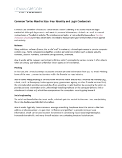 Common Tactics Used to Steal Your Identity and