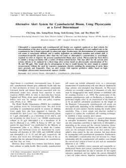 Alternative Alert System for Cyanobacterial Bloom, Using
