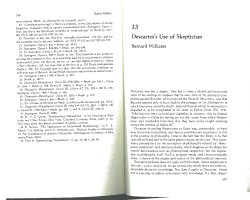 Descartes`s Use of Skepticism