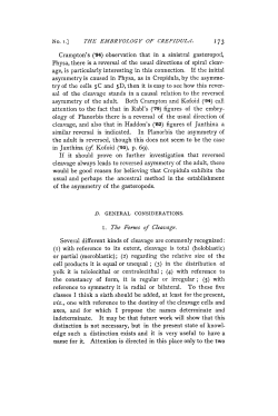 The embryology of crepidula, A contribution to the cell lineage and