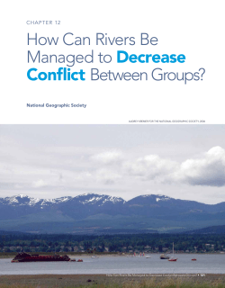 How Can Rivers Be Managed to Decrease Conflict Between Groups?
