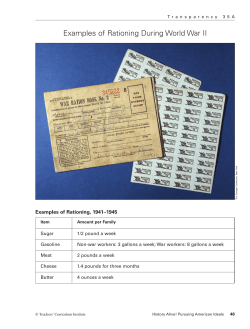 Examples of Rationing During World War II