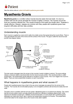 Myasthenia Gravis
