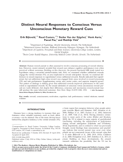 Distinct neural responses to conscious versus unconscious