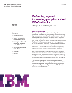 Defending Against DDoS attacks