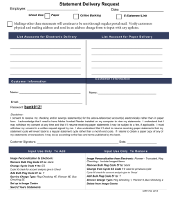 E-Statement Application - First National Bank of Granbury