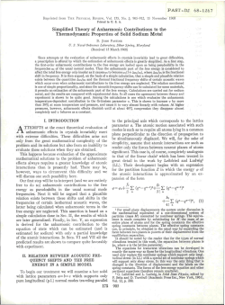 Simplified Theory of Anharmonic Contributions to the