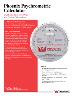 Phoenix Psychrometric Calculator - Jon-Don