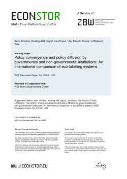 Policy convergence and policy diffusion by governmental and non