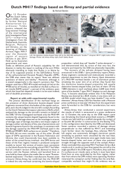 Dutch MH17 findings based on flimsy and partial evidence
