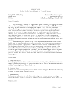 Locked Up - The Carceral State in the 20th Century