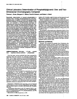 Clinical Laboratory Determination of Phosphatidylglycerol: One