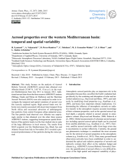 Aerosol properties over the western Mediterranean basin: temporal