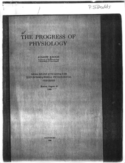 ?^wd?x THE PROGRESS OF PHYSIOLOGY