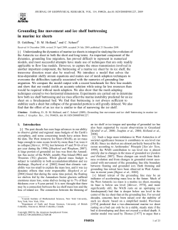 Grounding line movement and ice shelf buttressing in marine ice