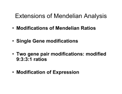 Extensions of Mendelian Analysis