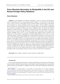 From Obsolete Normative to Realpolitik in the EU and Russia