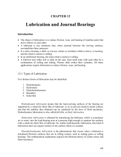 Lubrication and Journal Bearings