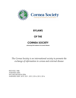 Cornea Society By Laws