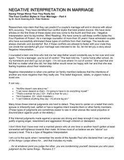 NEGATIVE INTERPRETATION IN MARRIAGE
