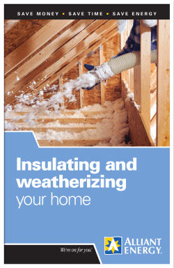 Insulating and weatherizing your home