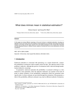 What does intrinsic mean in statistical estimation?