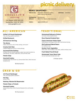 picnic delivery - Goeglein`s Catering