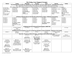 On-Going Area Support Groups