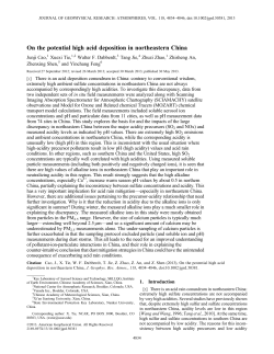 On the potential high acid deposition in northeastern China