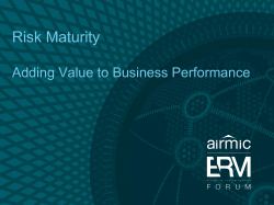 Risk Maturity