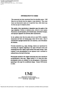 Yoruba Word Formation Processes