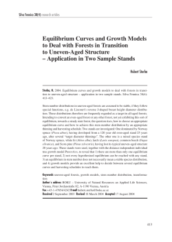 Equilibrium curves and growth models to deal with forests in