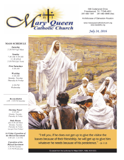 July 24, 2016 - Mary Queen Catholic Church