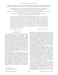 Radially symmetric nonlinear states of harmonically trapped
